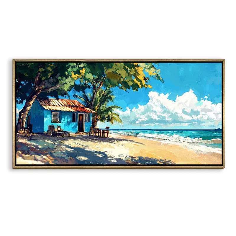 Lagoon Canvas Wall Painting With Frame media 3