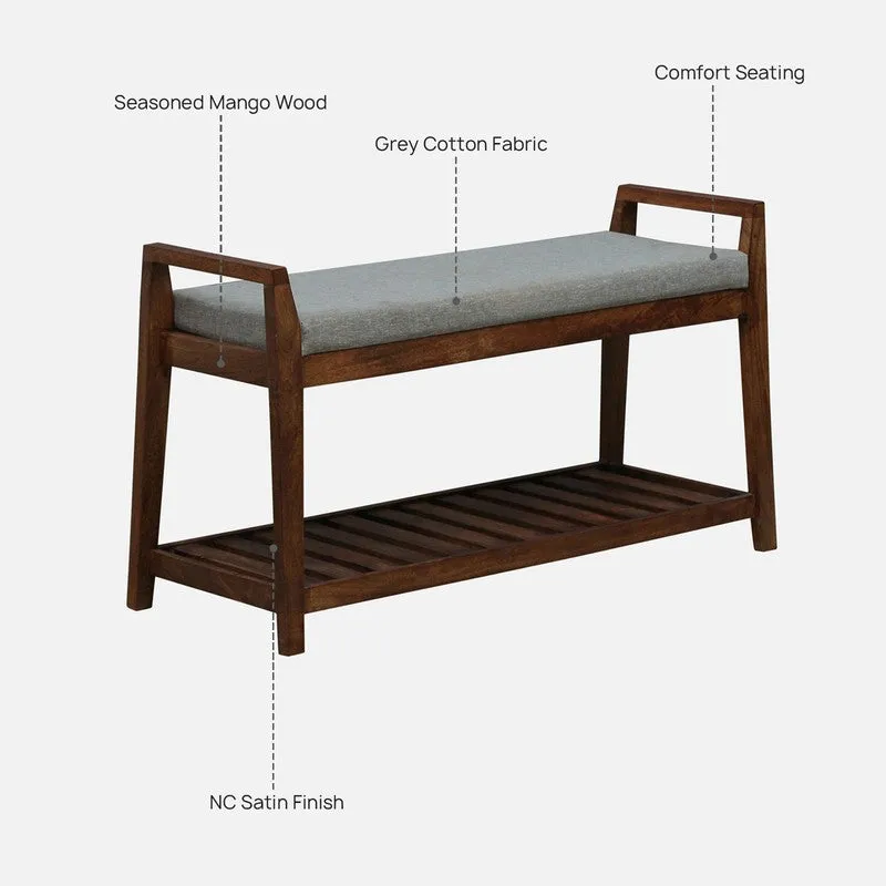 Drift Mango Wood Shoe Rack - Grey media 9