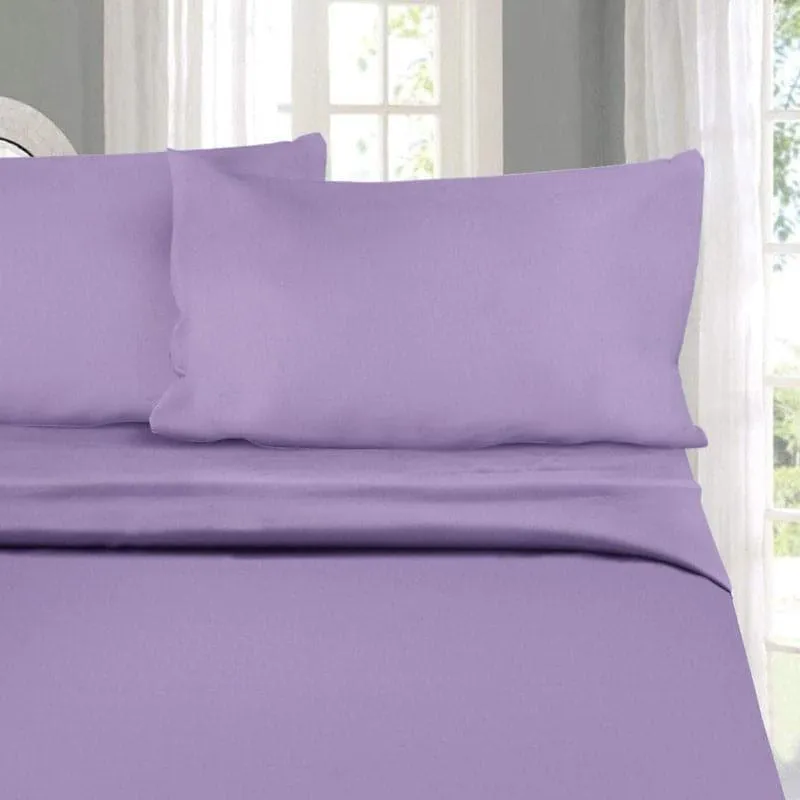 Cotton Candy Cotton Bedsheet (Lavender) - 210 TC media 5