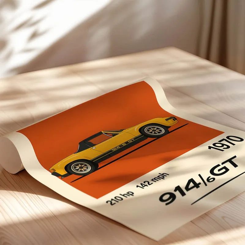 Porsche Performance Wall Poster - Yellow media 5