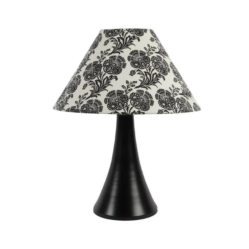 Filigree Bowie Fabric Table Lamp - Black,White media 4