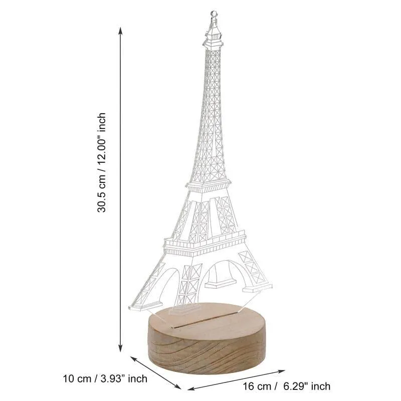 Eiffel Tower Luminance LED Acrylic Table Lamp - Brown media 4