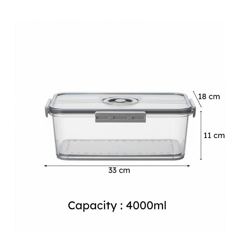 Freshsta Fridge Container (4000 mL)  - Transparent & Grey media 9