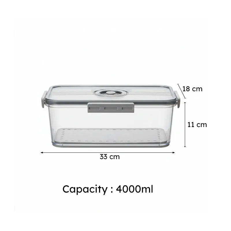 Freshsta Fridge Container (4000 mL)  - Transparent & Grey media 9