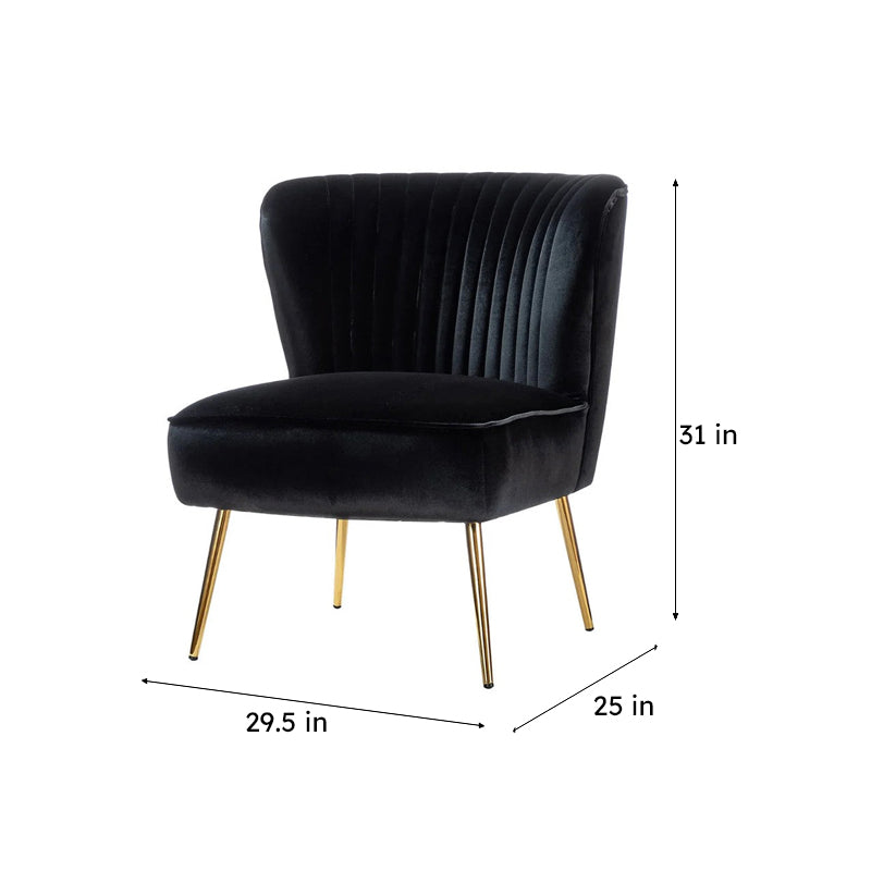 Noirvia Crest Accent Chair  Black media 8
