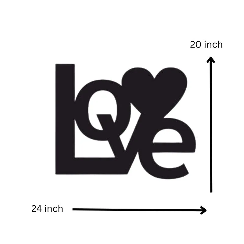 Love Black Iron Wall Accent media 5
