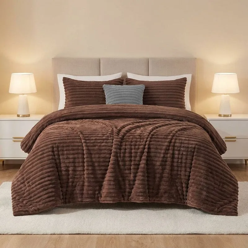 SleepScape Faux Fabric Blanket (Brown)- 300 GSM media 1