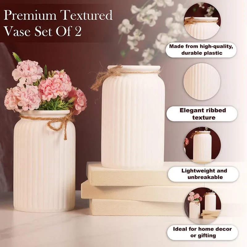 Rustic Ribbon Vase - Set Of Two media 5