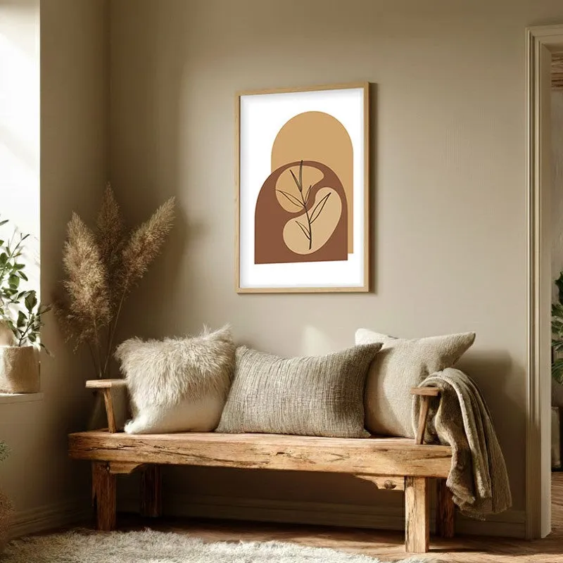 Canyon Leaf Canvas Wall Painting With Brown Frame media 3