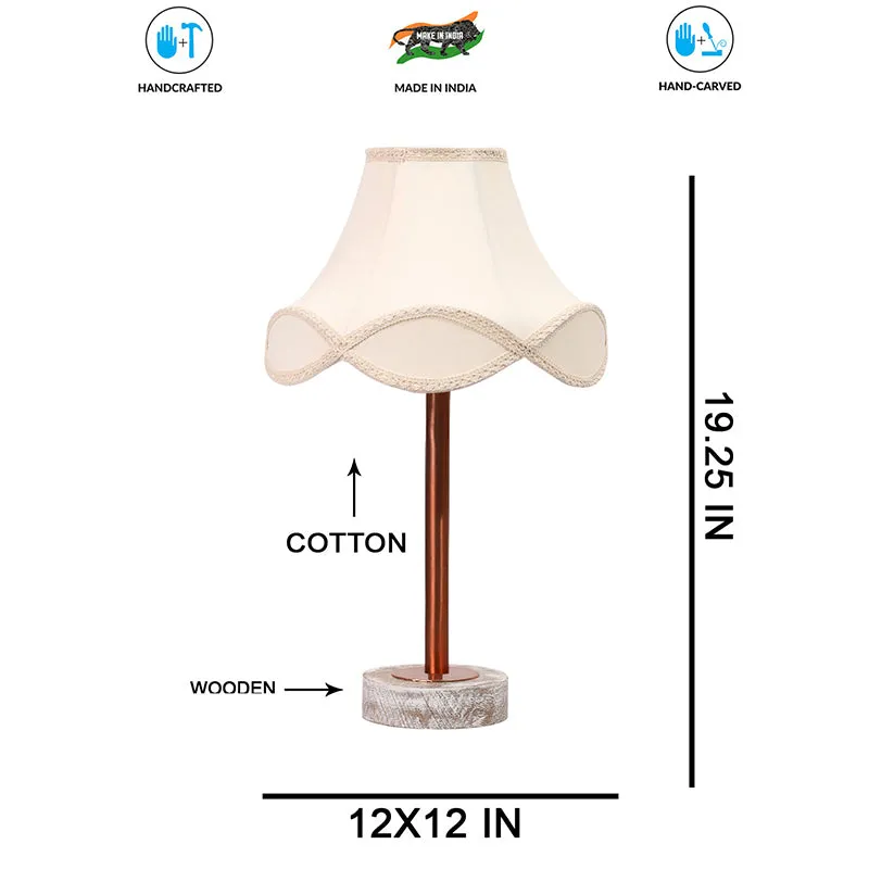 Valencia Arc Rodin Wooden Table Lamp - OffWhite,Copper,White media 7