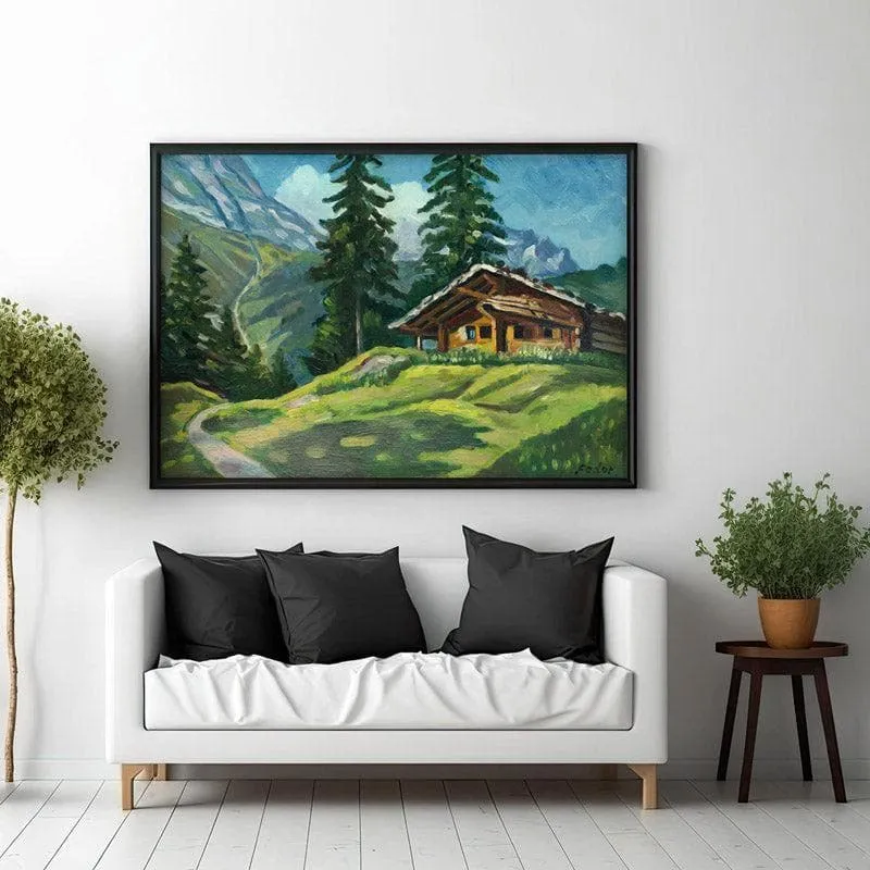 Tatra Landscape Canvas Wall Painting - Black Frame media 3