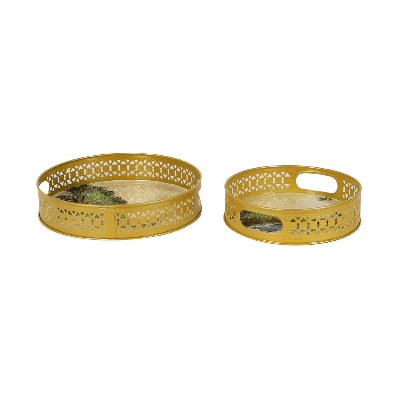 Mayoora Jaali Serving Tray - Set Of Two media 5