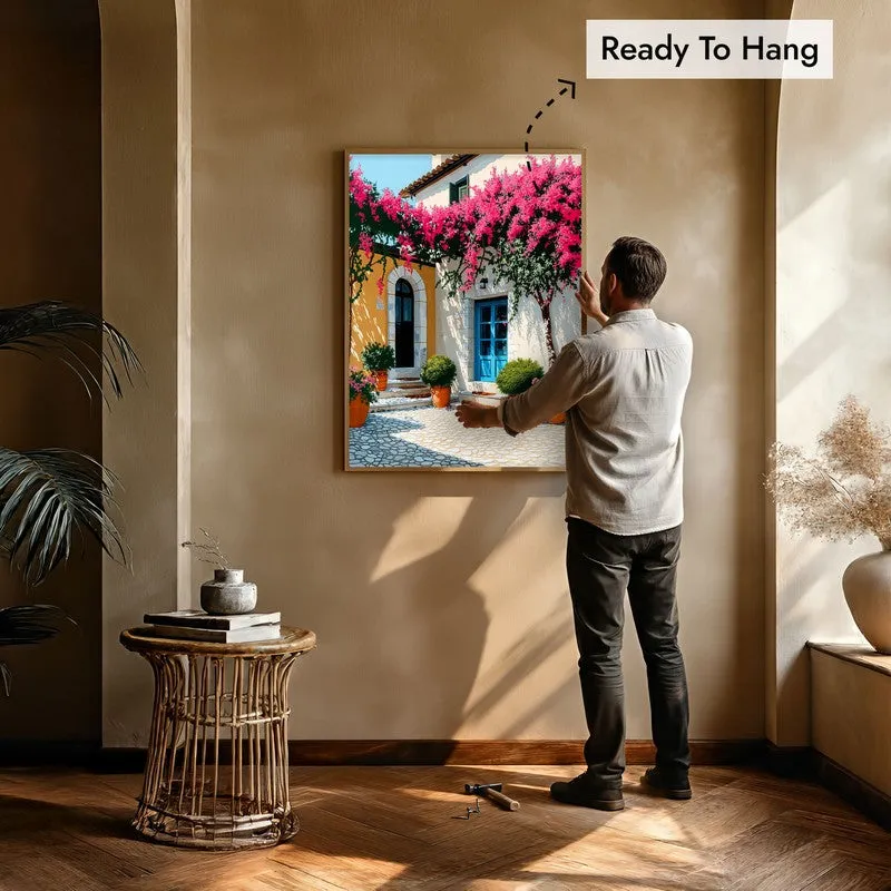 Vireta Canvas Wall Painting With Brown Frame media 8