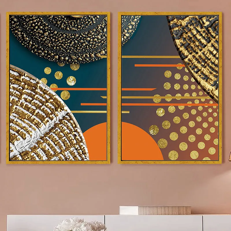 Reflective Geometry Wall Art - Set Of Two media 1