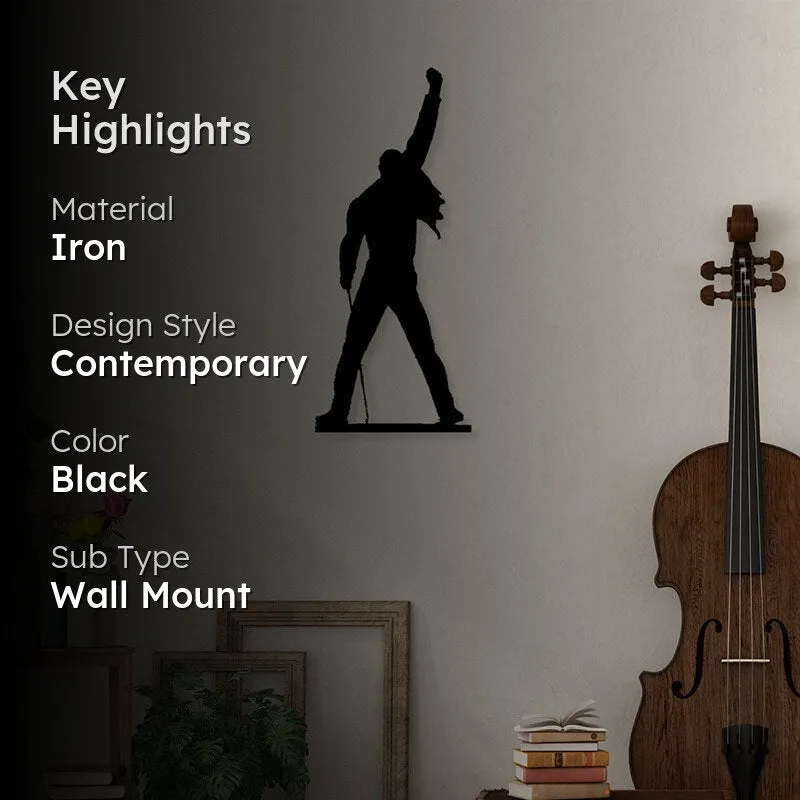 Freddie Mercury Black Iron Wall Accent media 2