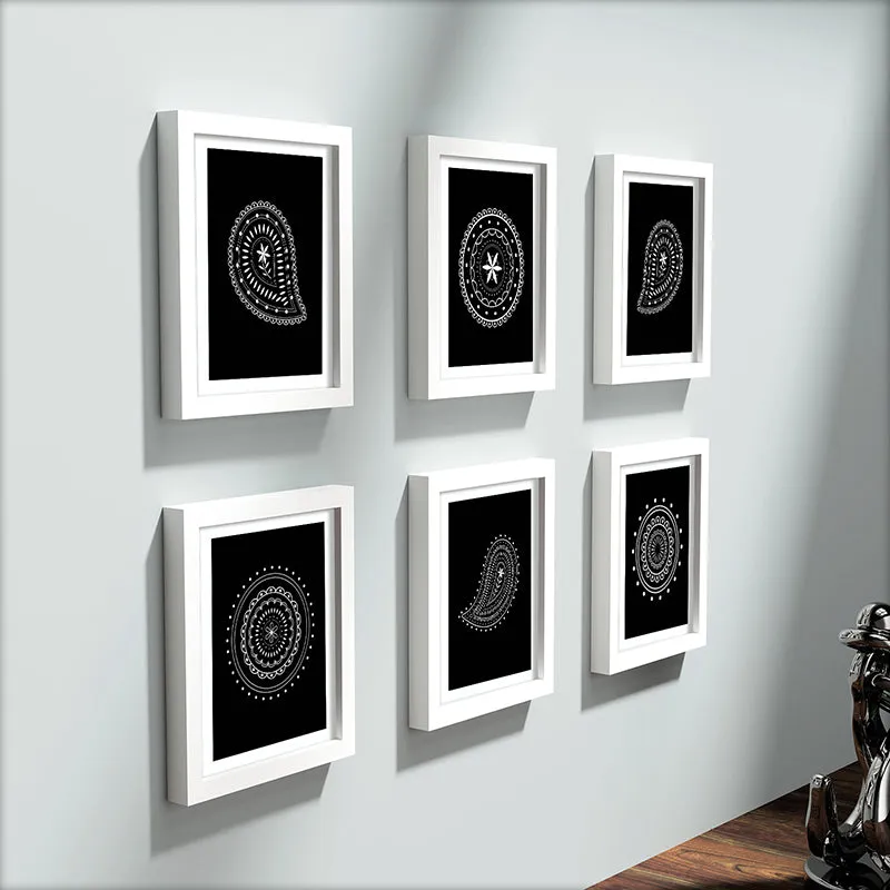 Ethnik Noir Wall Art With Frame - Set Of Six media 8