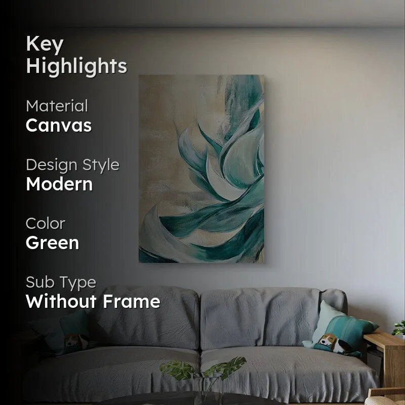 Turq Waves Wall Painting media 2