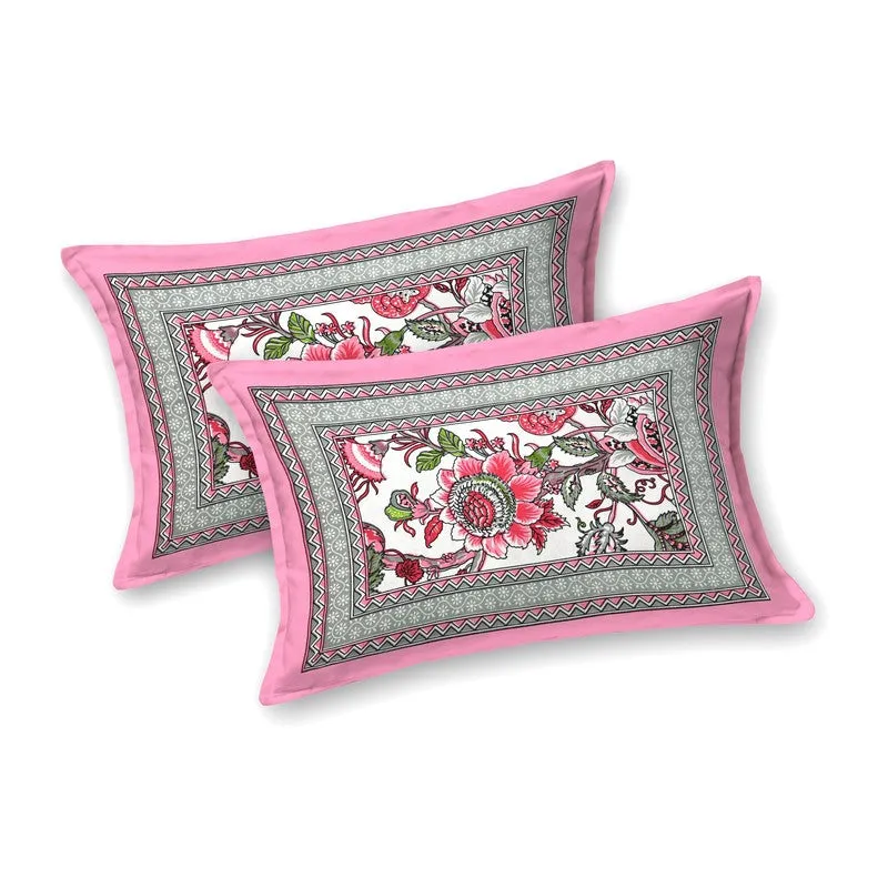 Tonear Cotton Bedsheet (Pink,Red) - 240 TC media 4