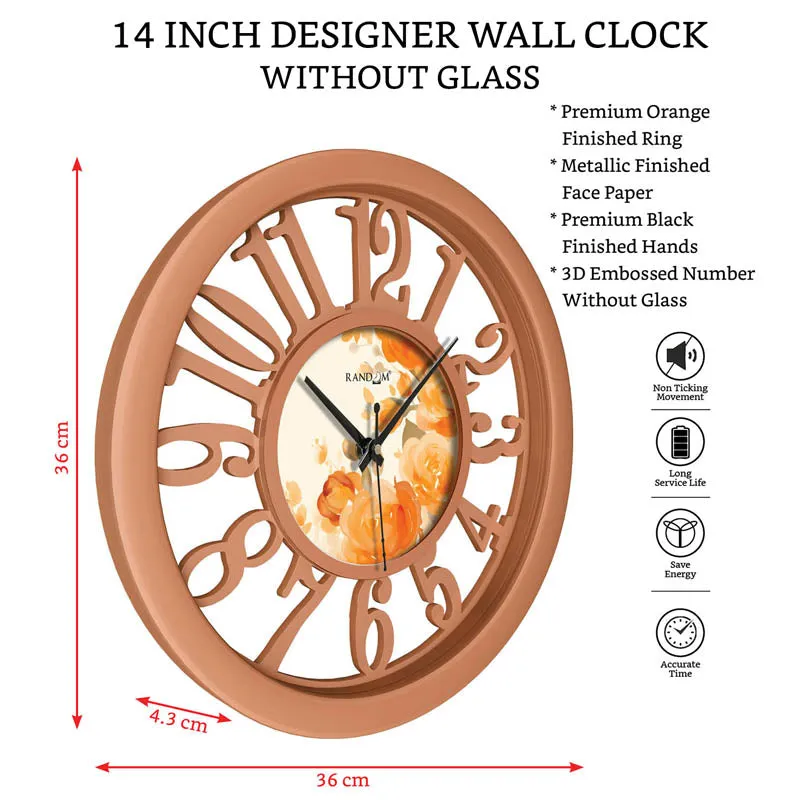 Misty Peach Wall Clock media 4