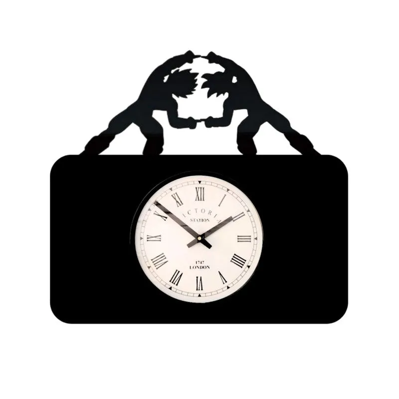 Beatwave Steel Analog Wall Clock - Black media 4