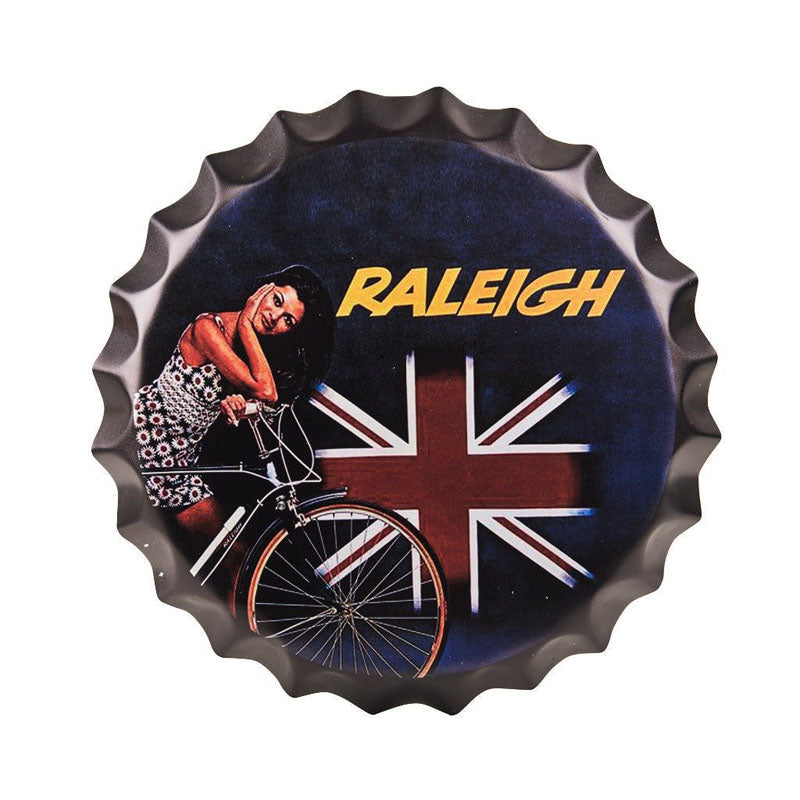 Raleigh Bottle Cap Metal Wall Accent media 3