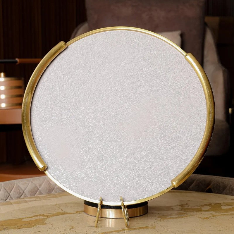 Regal Serve  (Faux Leather,Stainless Steel) Serving Tray media 3