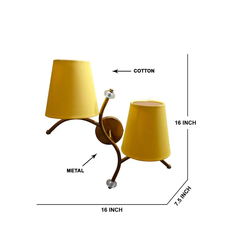 GlowStem Twin Cotton Wall Lamp - Yellow media 8