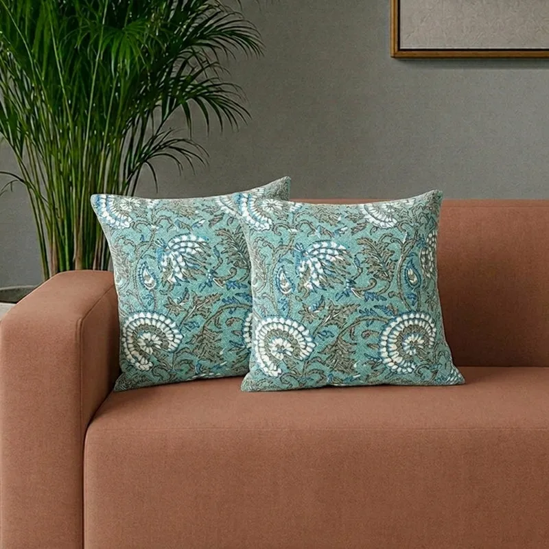 Crysanthemum Tale Cushion Cover - Set Of Two media 1
