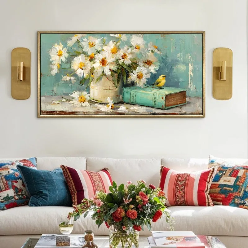 Gentle Perch Canvas Wall Painting With Frame media 1