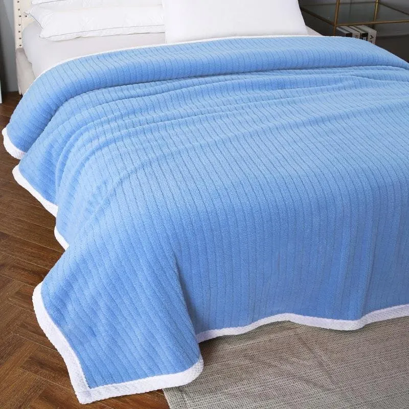 Idyllic Snigu Blue Polyester Blanket - 210 GSM media 4