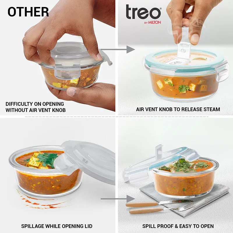 Milton Oasis Borosilicate Lunch Box With Bag (400 mL) - Three Piece Set media 7