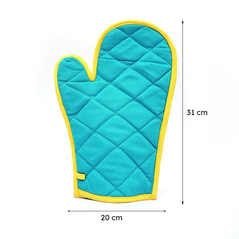 Swayam Teplo Kitchen Gloves (Aqua Blue & Yellow) - Set Of Two media 9