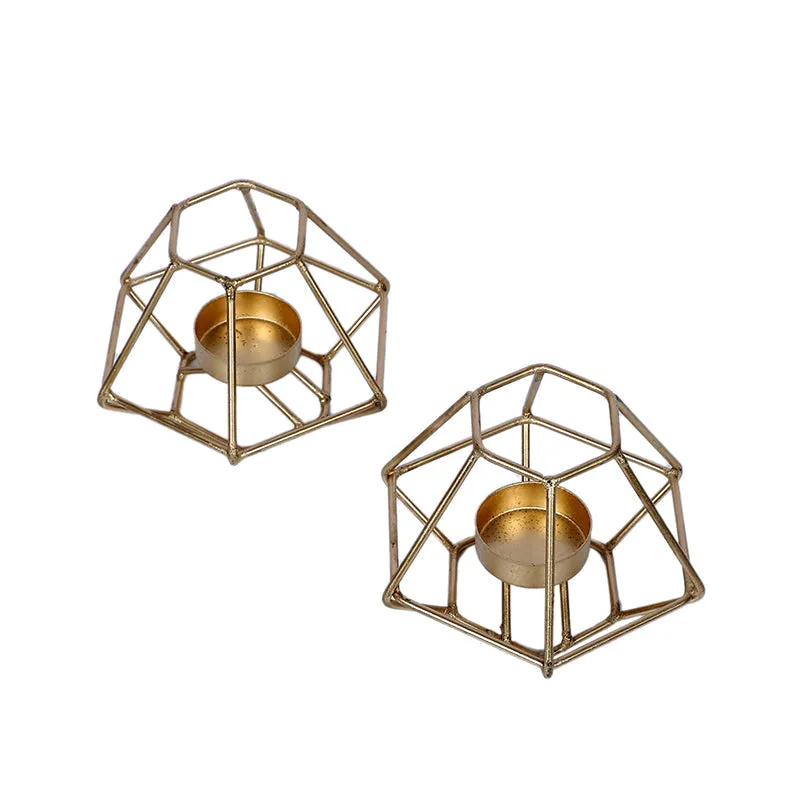 Wired Geometry Tea Light Holder - Set Of Two media 5
