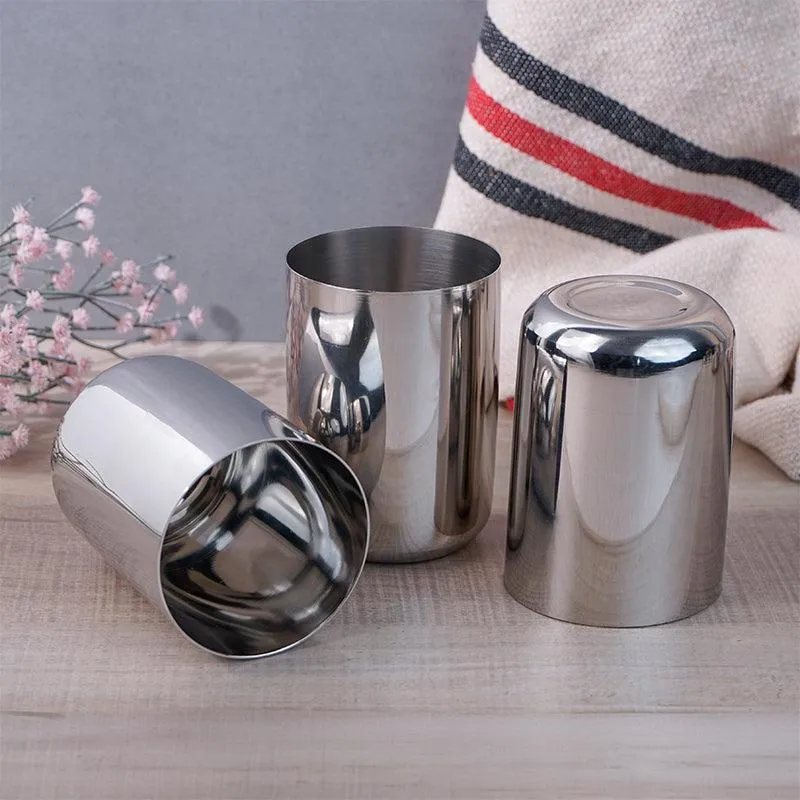 Feno Stainless Steel Tumbler (400 mL Each) - Set Of Six media 3