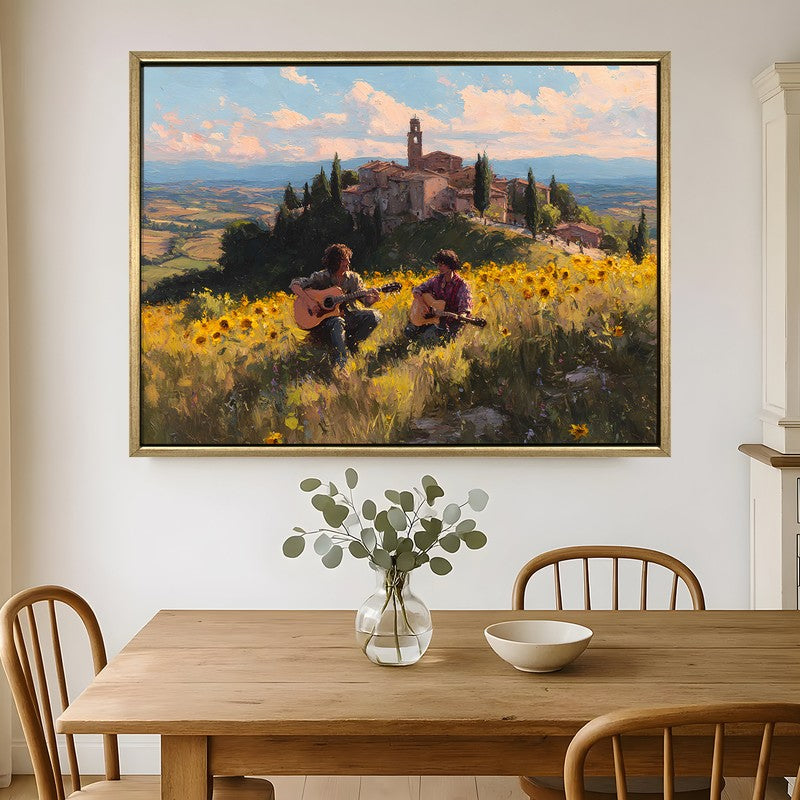 Sunflower Song Canvas Wall Painting With Frame