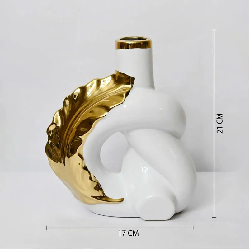 Luxury Sculptural Ceramic Vase - White media 6