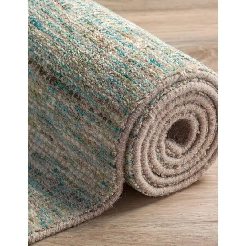 Thread Tale Hand Woven Wool Rug - Silver media 5