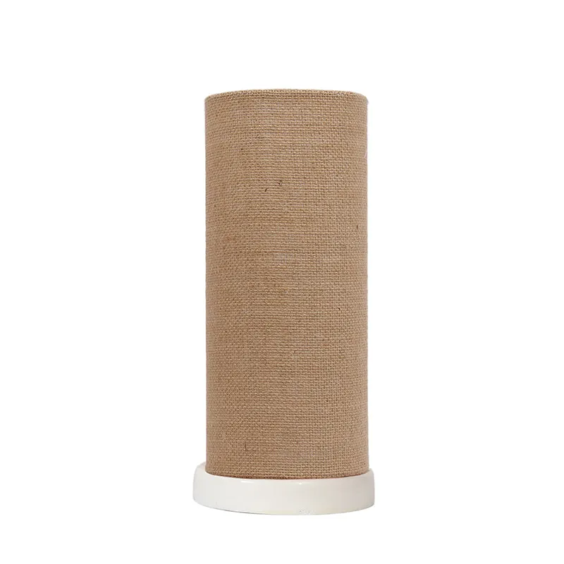 Esto Tower Wooden Table Lamp With Jute Shade - Beige,White media 3