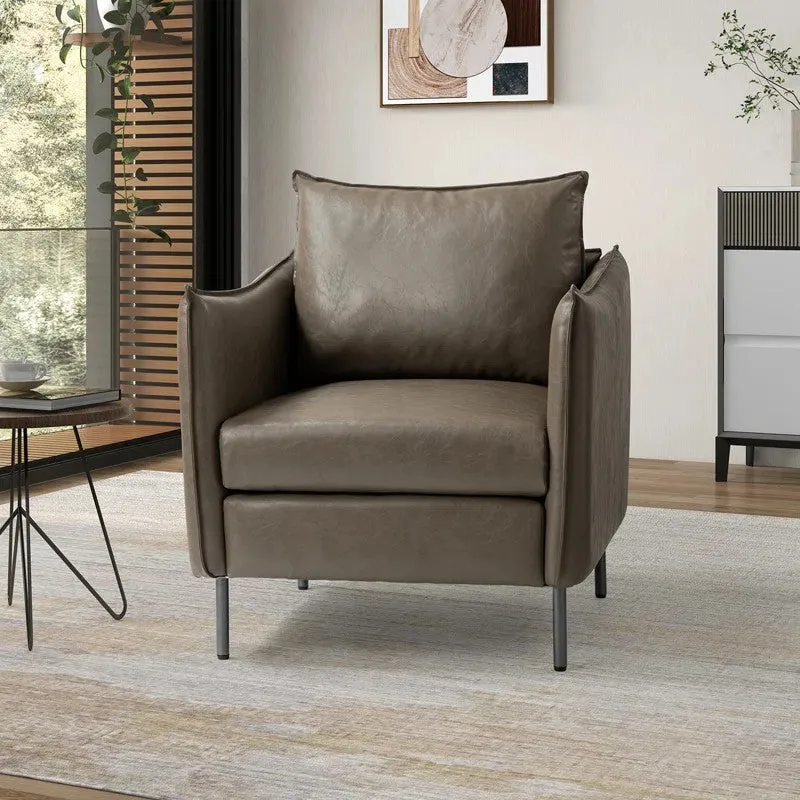 Sculpta Neem Wood Accent Chair - Grey media 4