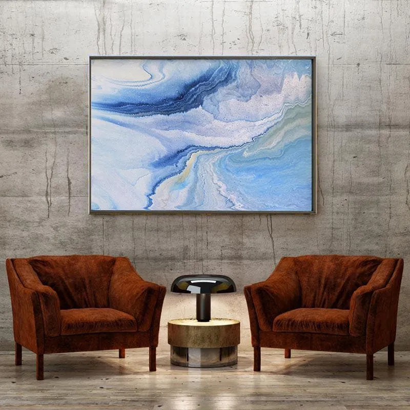 Deep Ocean Wall Painting - Black Frame media 4
