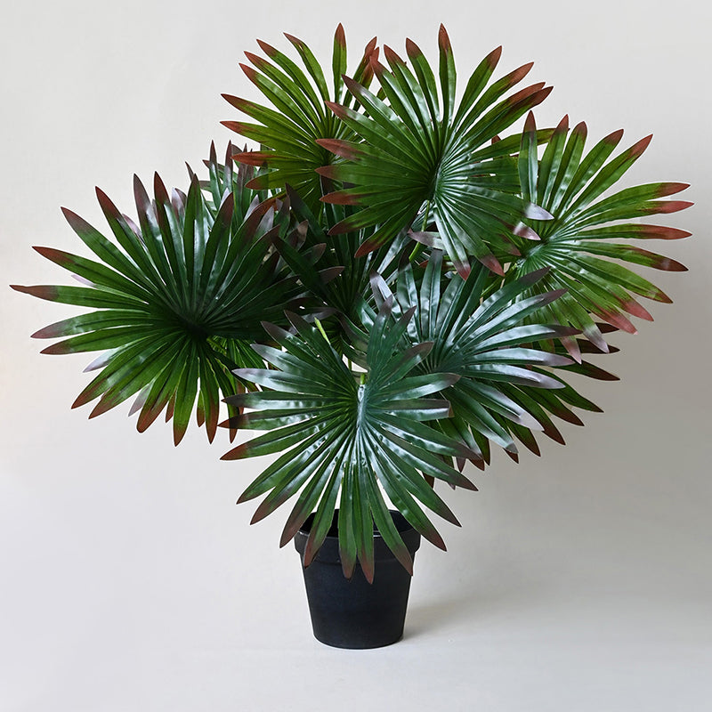 Faux Fan Palm With Black Plastic Pot - 58 cm media 4