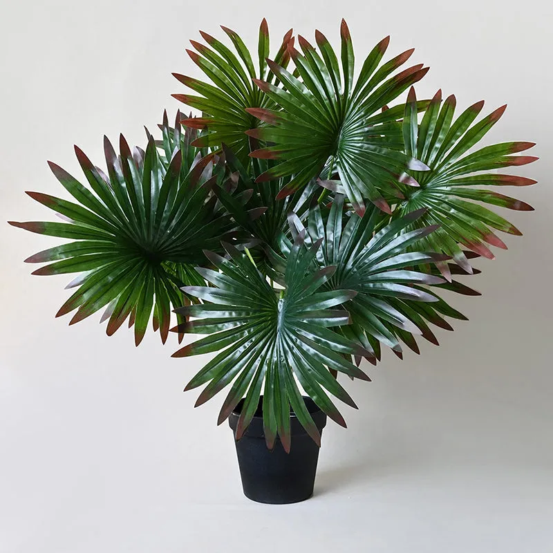 Faux Fan Palm With Black Plastic Pot - 58 cm media 4