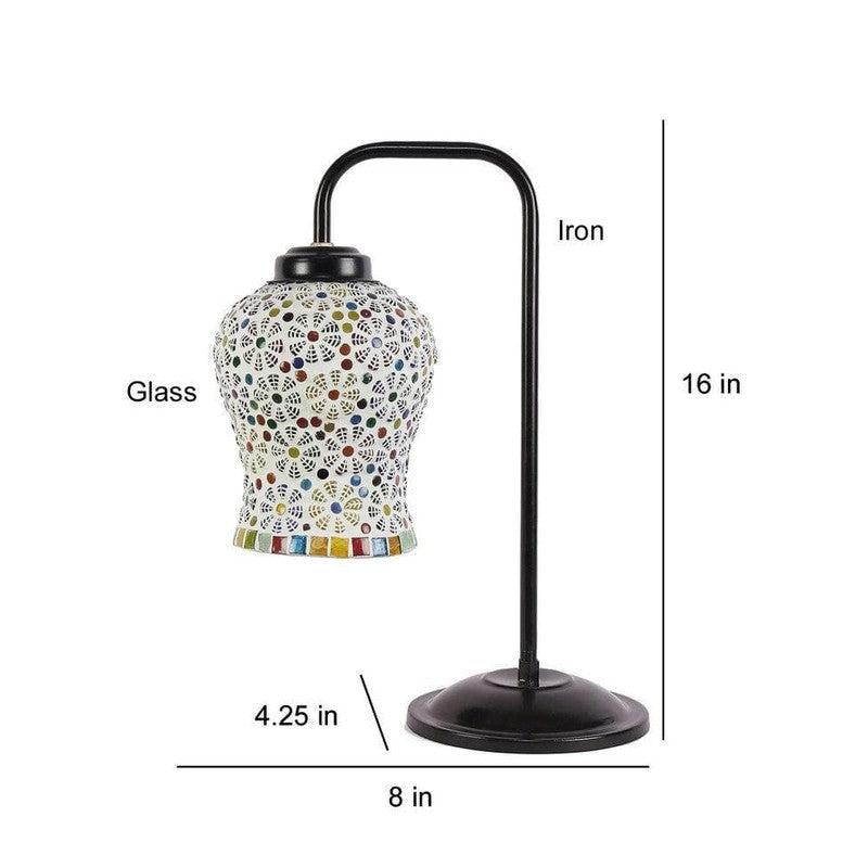 Mosaic Glow Arch Glass Table Lamp - Multicolor media 7
