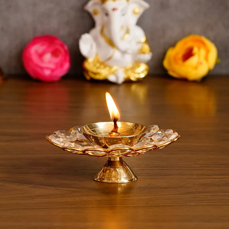 Vintara Festive Brass Diya - Set Of Six media 5