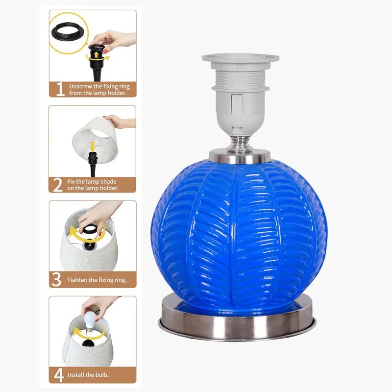 Transella Shine Glass Table Lamp - Blue media 5