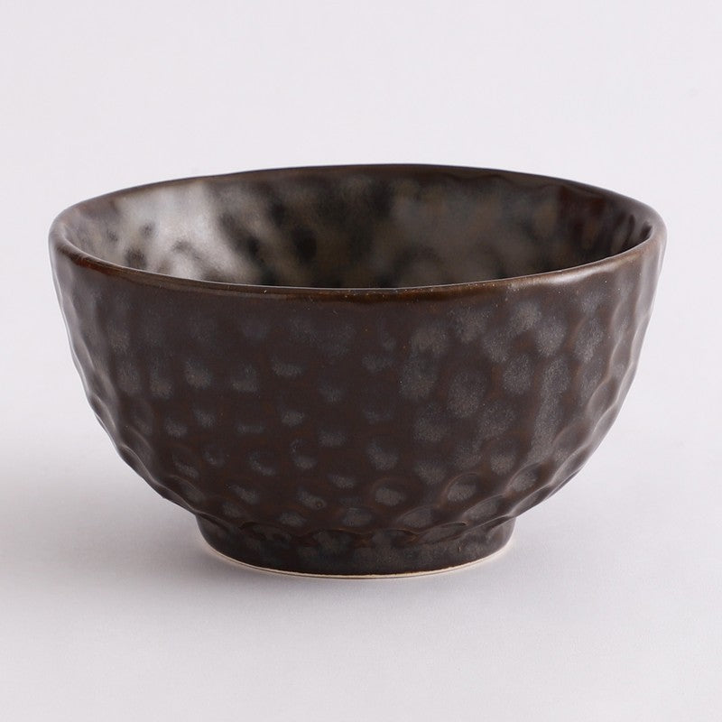 Textured Stoneware Snack Bowl (Dark Brown,350 mL) - Set Of Two media 8