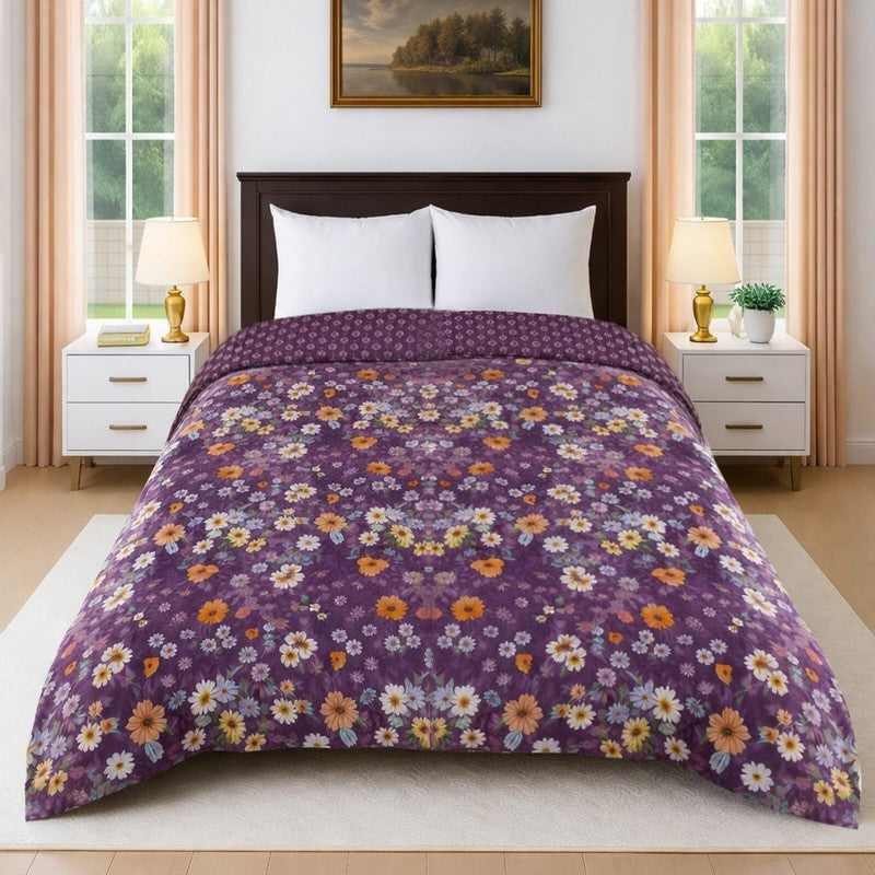 SnuggleSoft Reversible Cotton Comforter - 350 GSM
