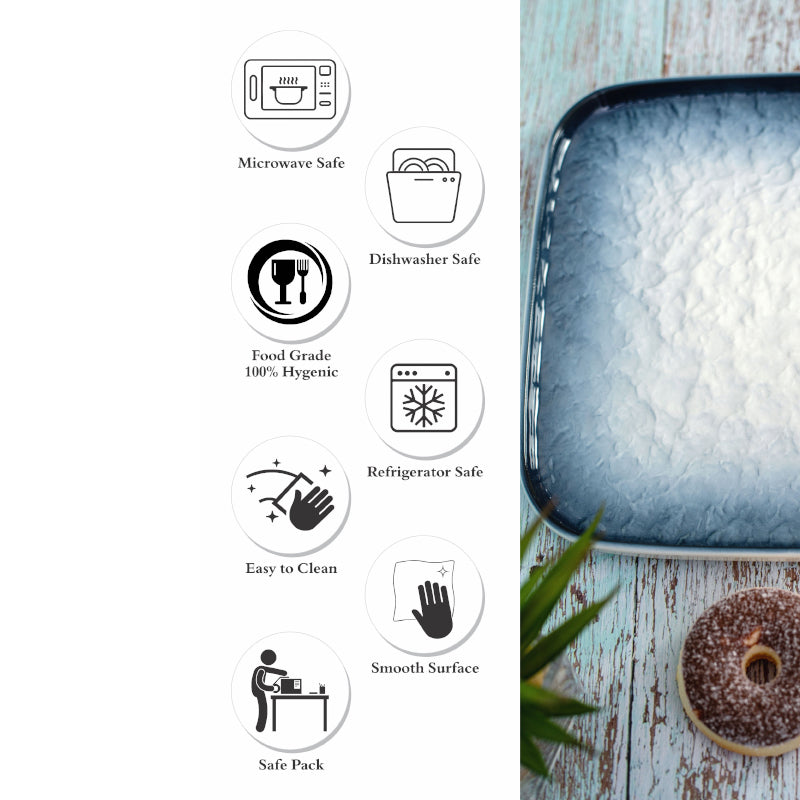 Nomura Square Porcelain Platter - Blue media 5