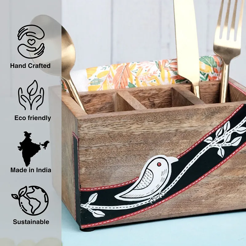 Nido Wood Cutlery Holder media 6