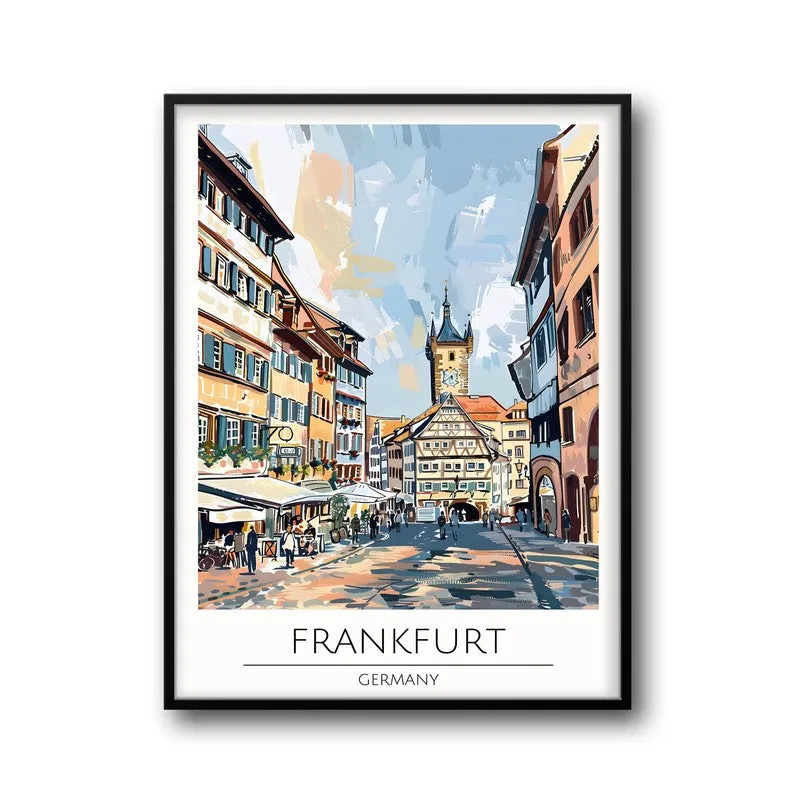 Vintage Frankfurt Framed Canvas Wall Painting media 5